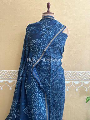 Maheshwari Indigo Print Suit IG05