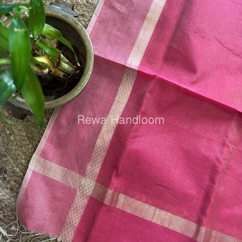 Maheshwari Rani Pink Tissue Dupatta TDZ022