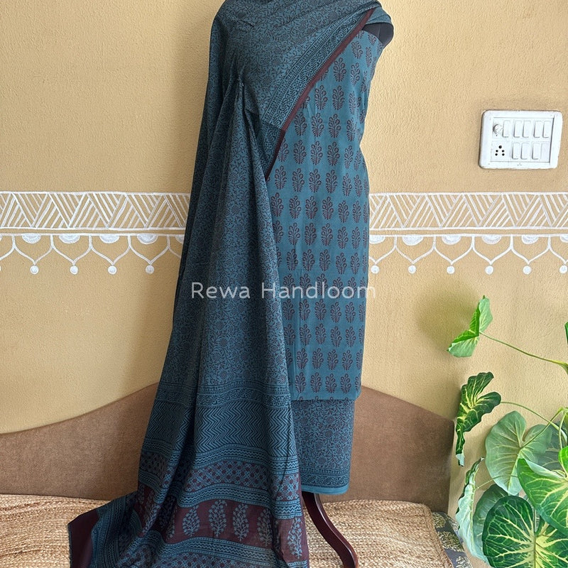  Bagh Print Cotton Suit