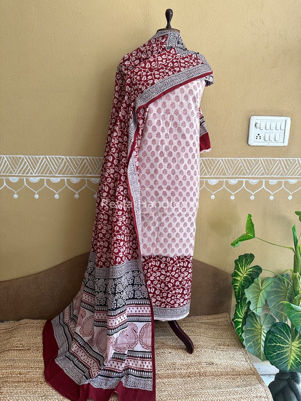  Bagh Print Cotton Suit