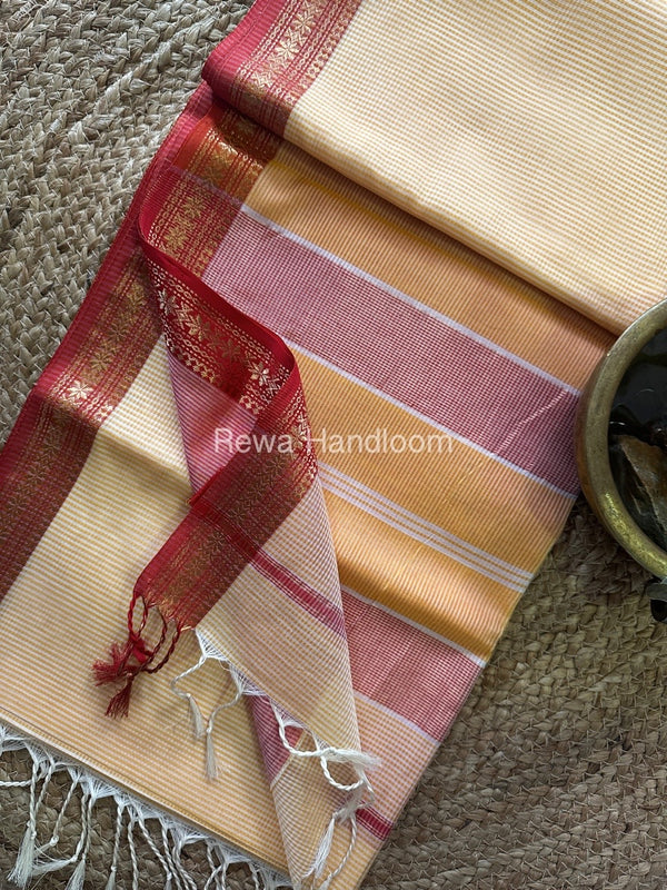 Maheshwari Garbha Reshami Silk Saree