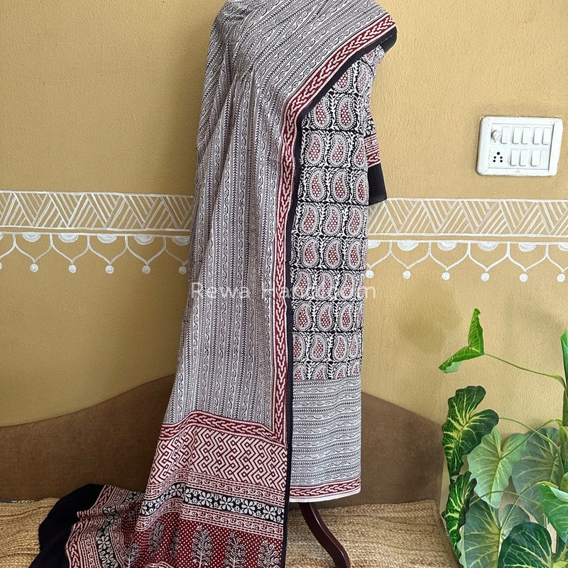  Bagh Print Cotton Suit