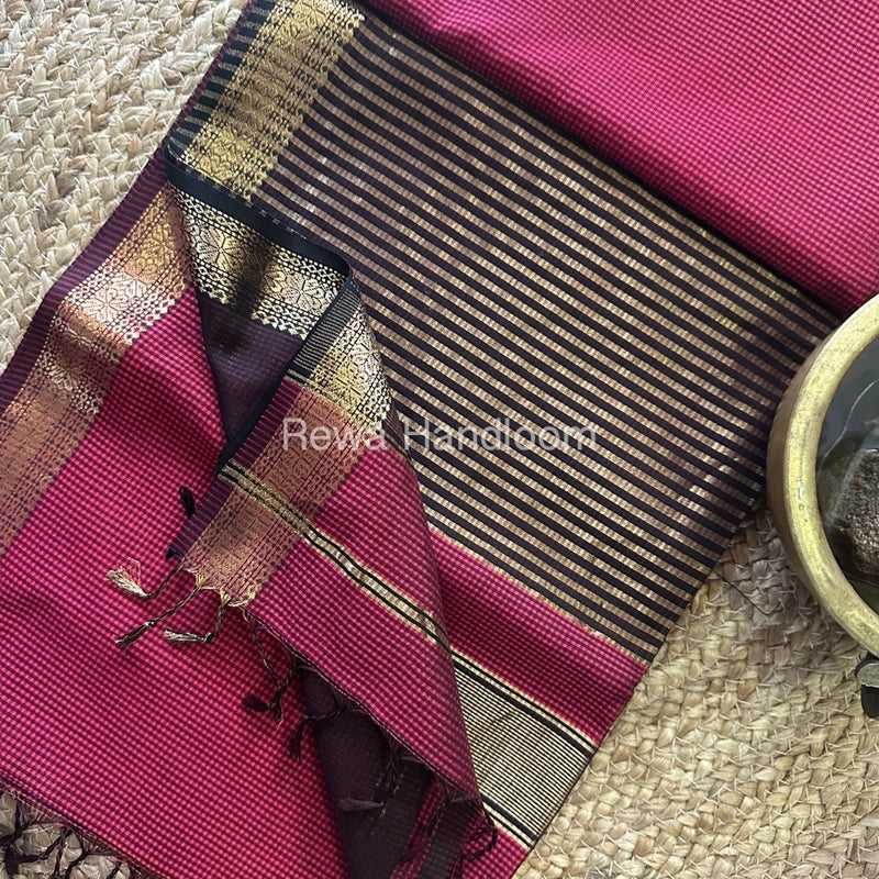 Maheshwari Garbha Reshami Silk Saree