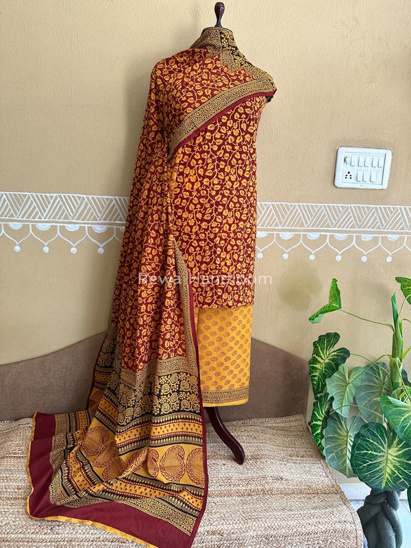  Bagh Print Cotton Suit