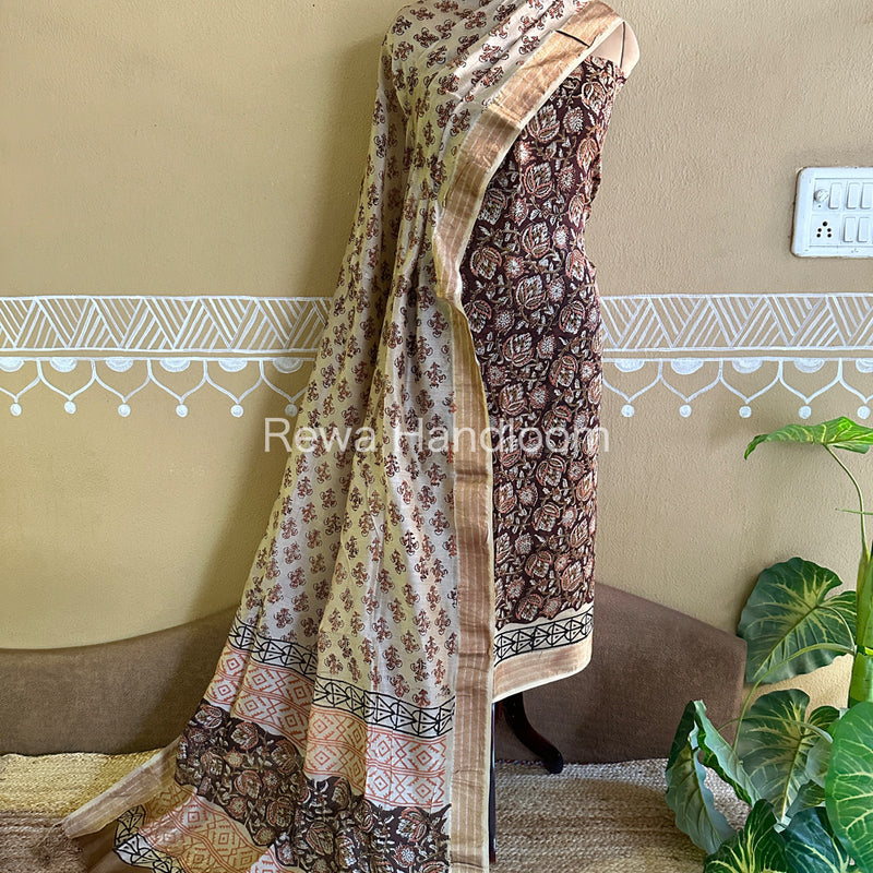 Maheshwari Bagru Printed Dress Material