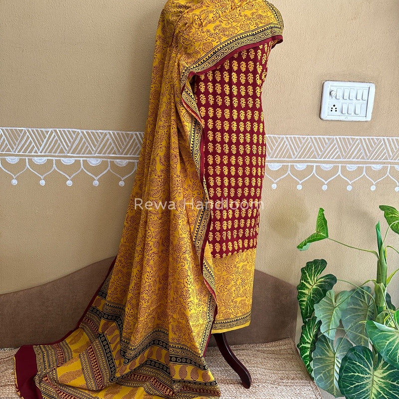  Bagh Print Cotton Suit