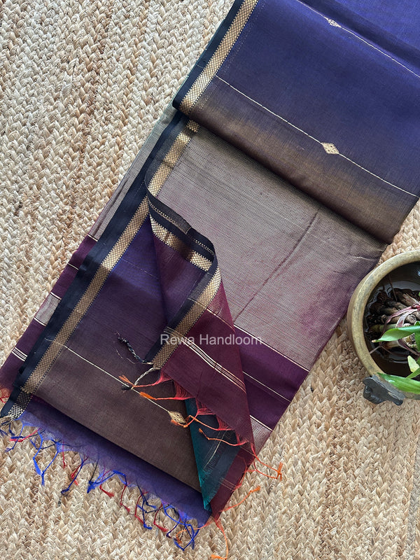 Wine Lining Butti Shaded Maheshwari Saree SBS0137