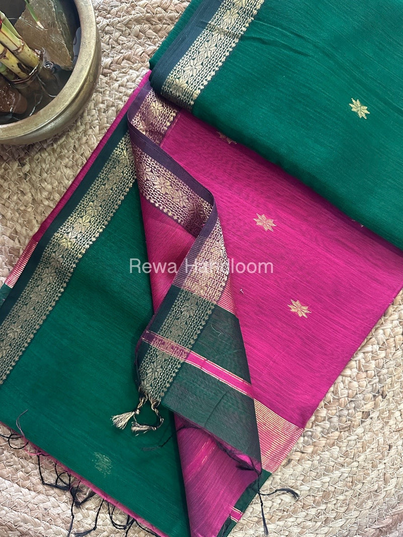  Zari Butti Maheshwari Saree