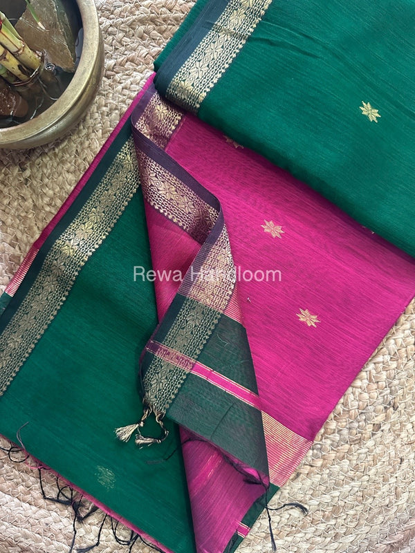  Zari Butti Maheshwari Saree