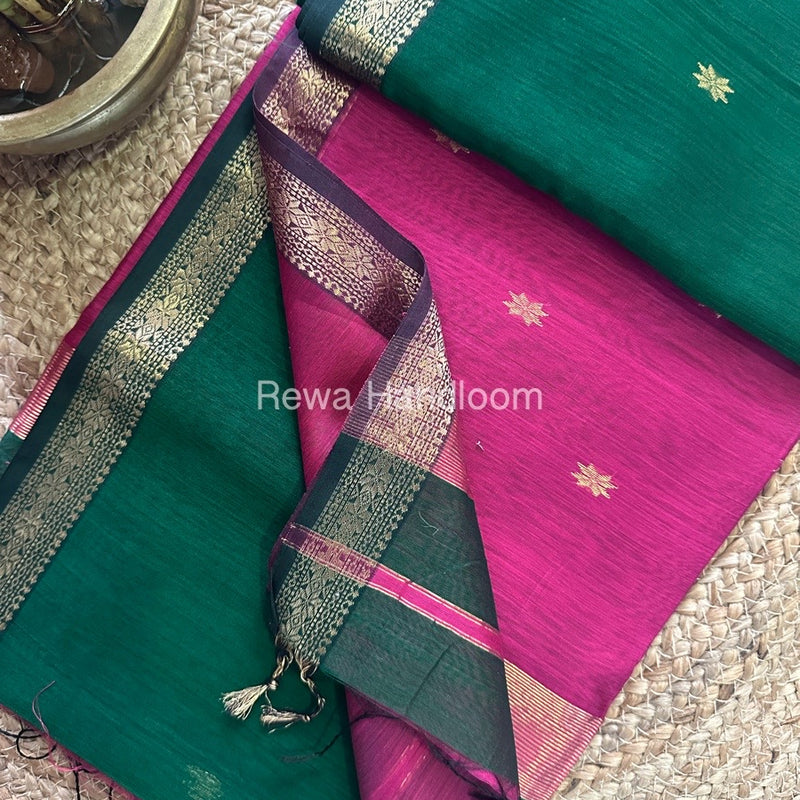  Zari Butti Maheshwari Saree