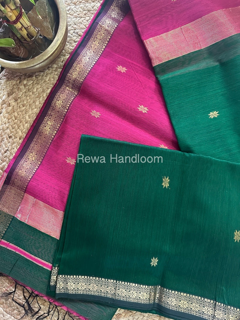  Zari Butti Maheshwari Saree
