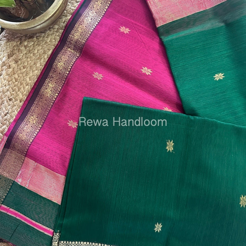 Zari Butti Maheshwari Saree