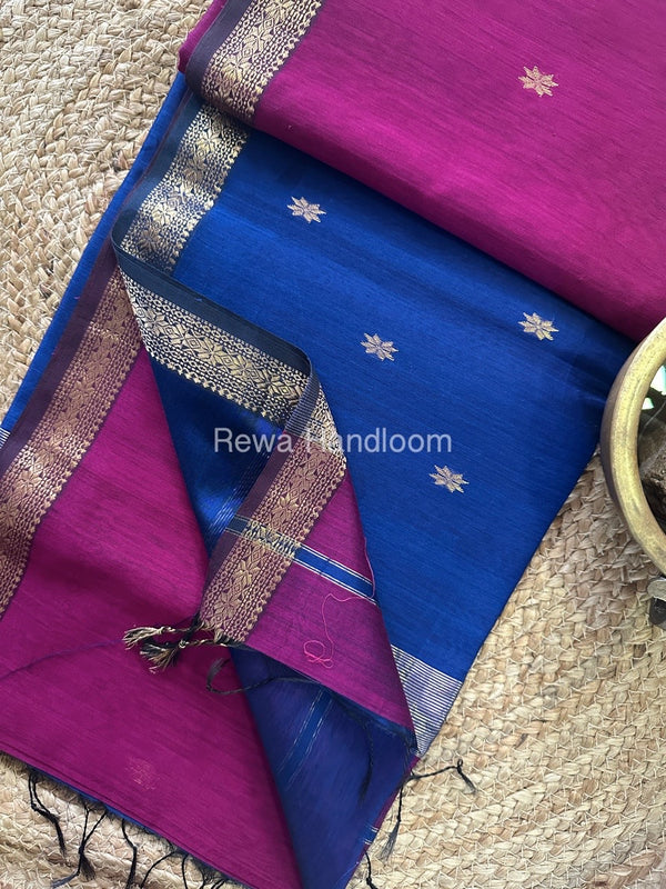  Zari Butti Maheshwari Saree