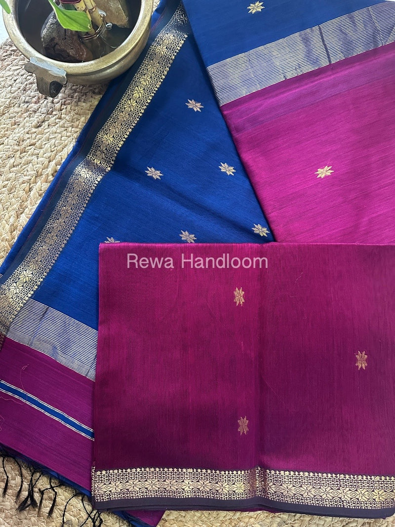  Zari Butti Maheshwari Saree