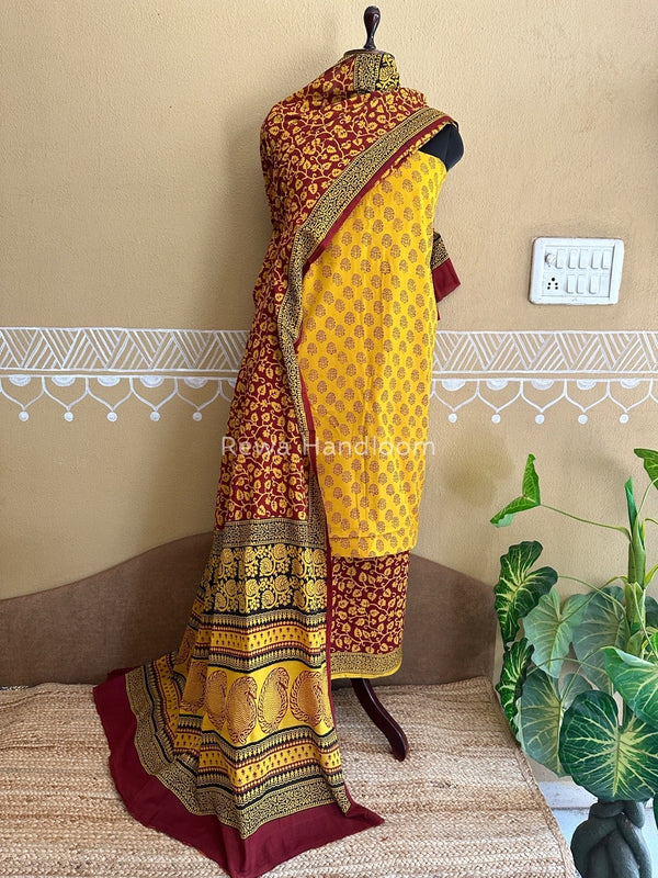  Bagh Print Cotton Suit