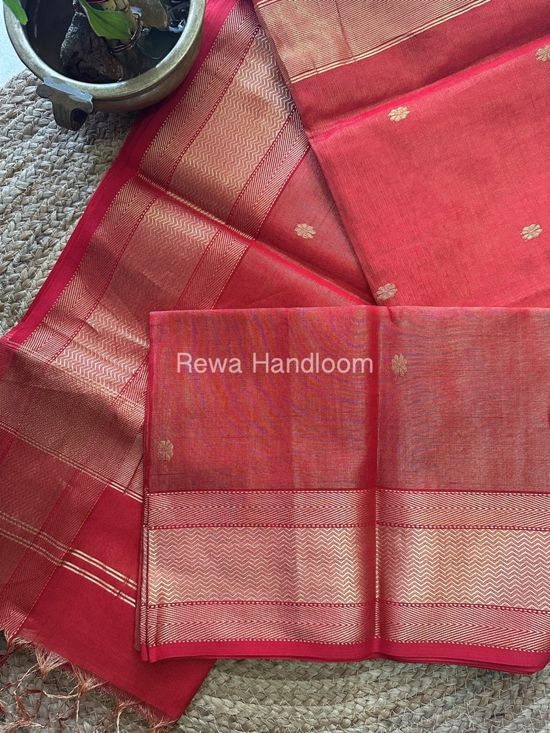 Maheshwari Tissue Butti Saree