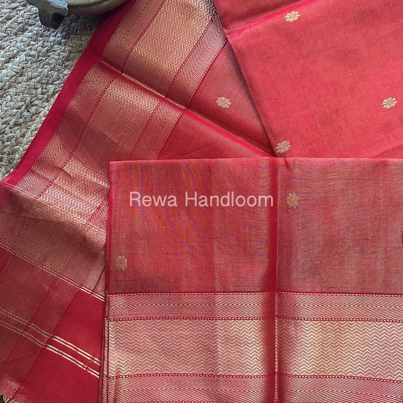 Maheshwari Tissue Butti Saree