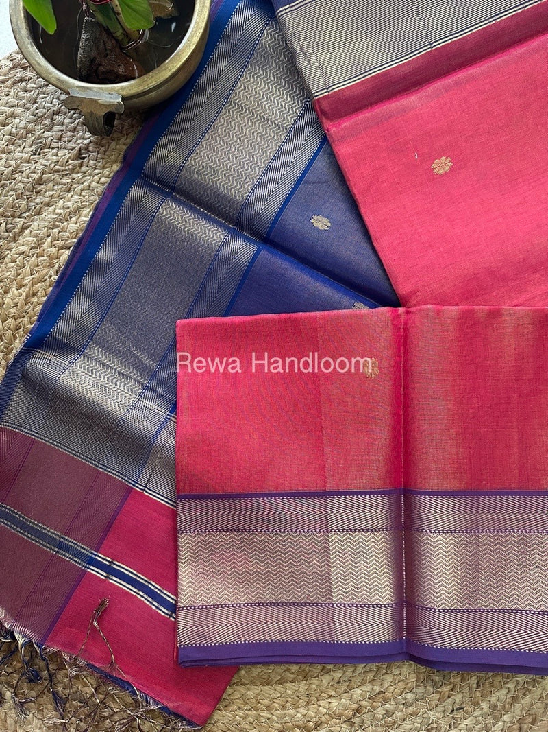 Maheshwari Tissue Butti Saree