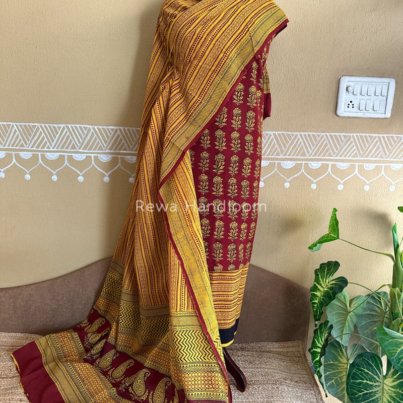  Bagh Print Cotton Suit