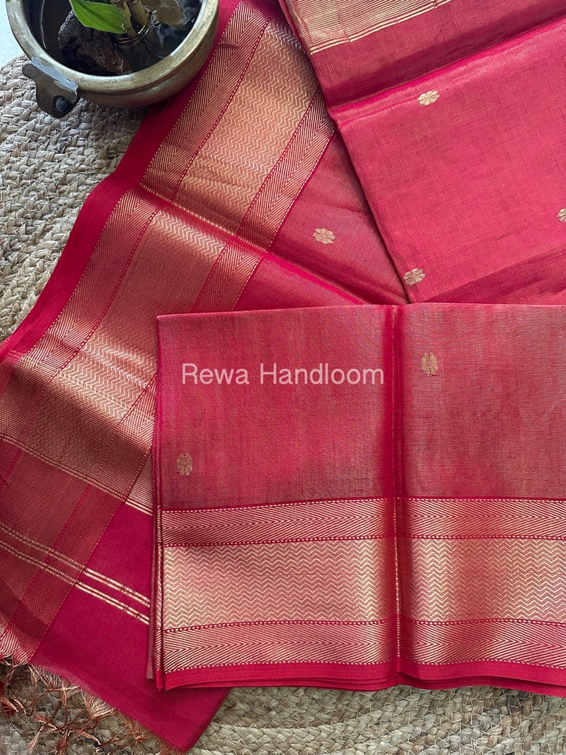 Maheshwari Tissue Butti Saree