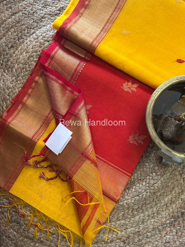 Maheshwari Butta Pallu Silk Saree