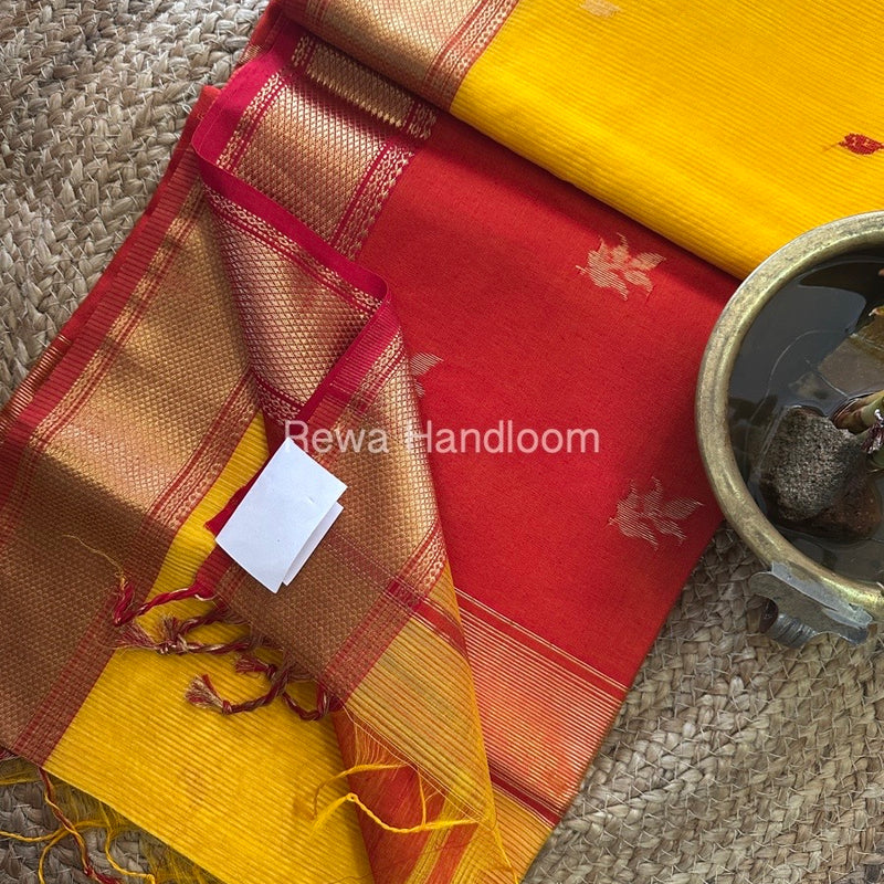 Maheshwari Butta Pallu Silk Saree