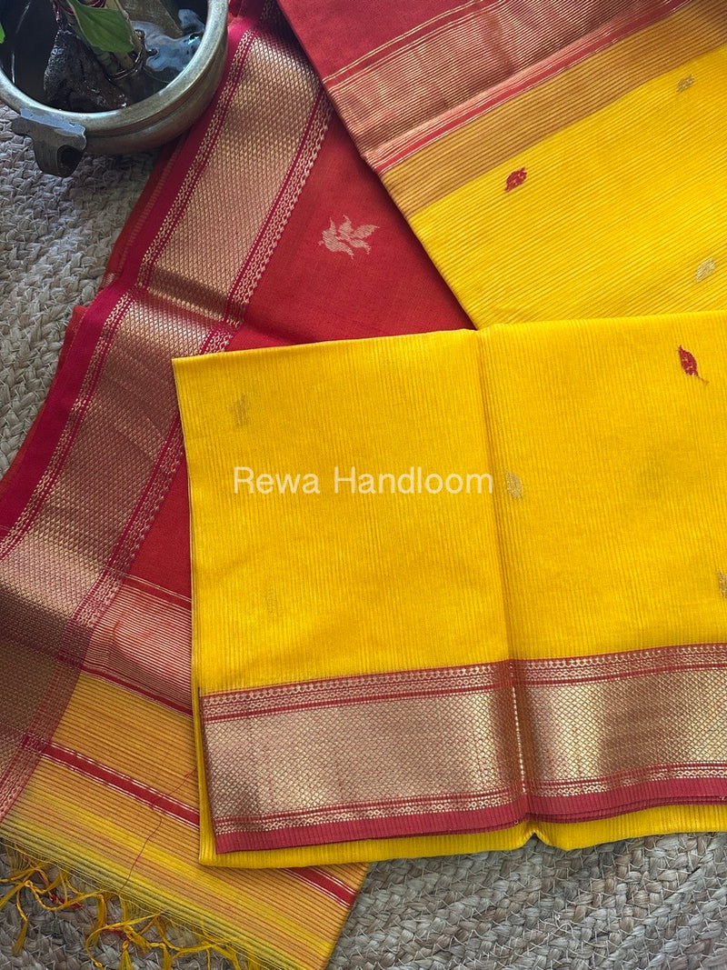 Maheshwari Butta Pallu Silk Saree