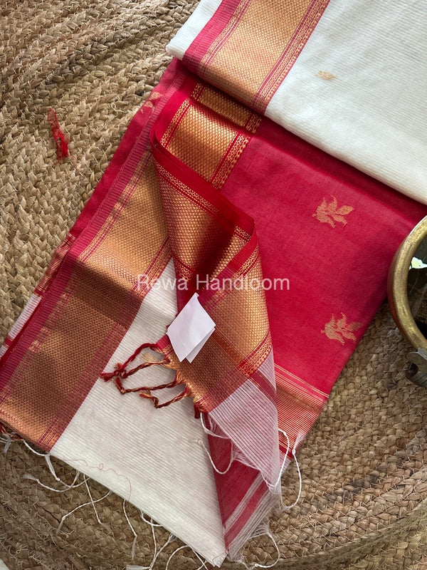 Maheshwari Butta Pallu Silk Saree