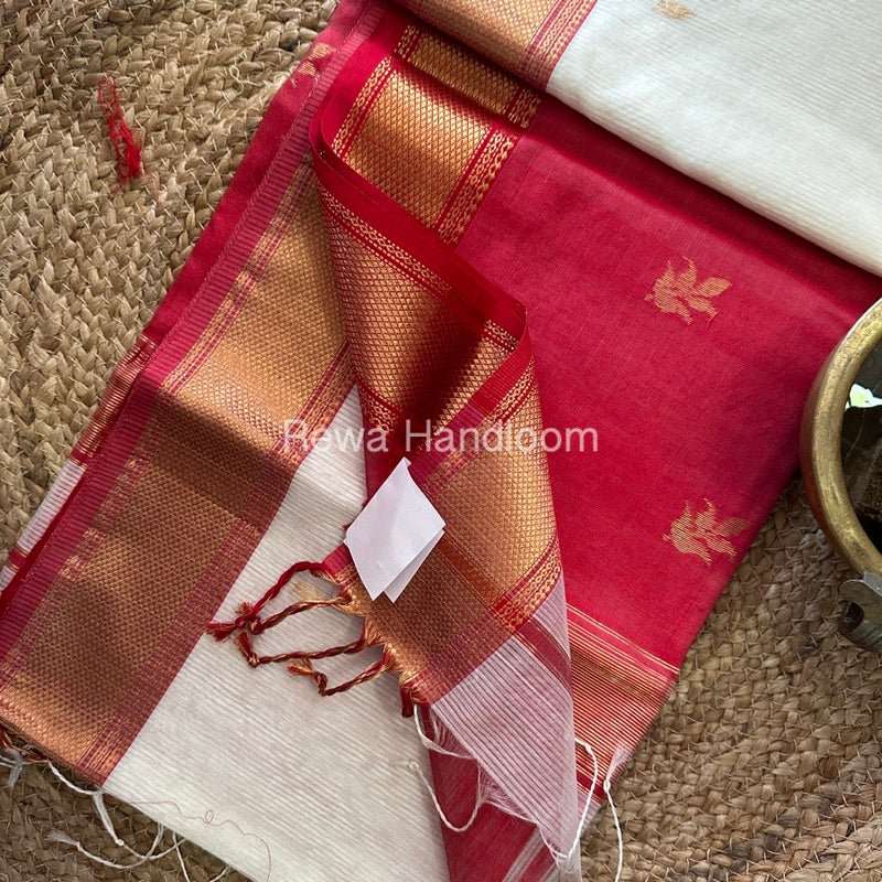 Maheshwari Butta Pallu Silk Saree