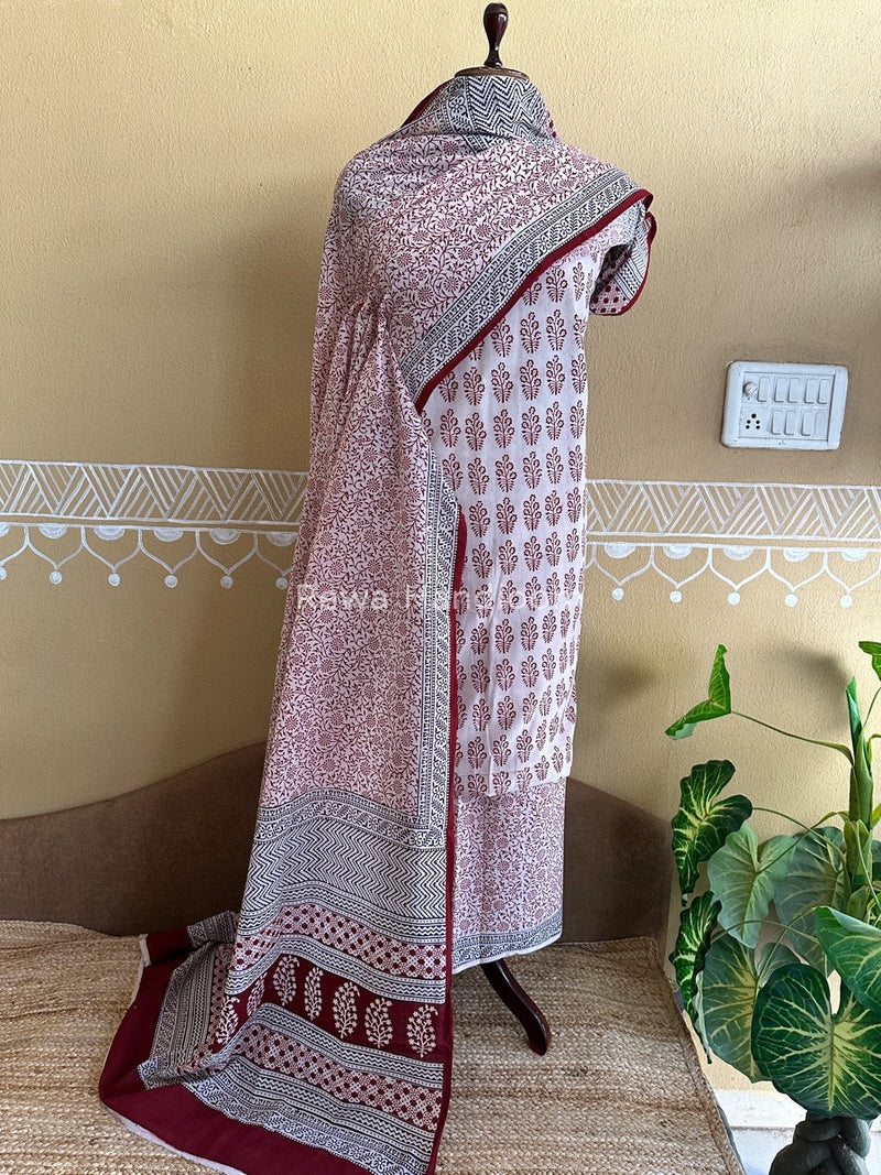  Bagh Print Cotton Suit