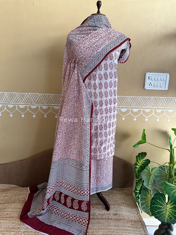  Bagh Print Cotton Suit