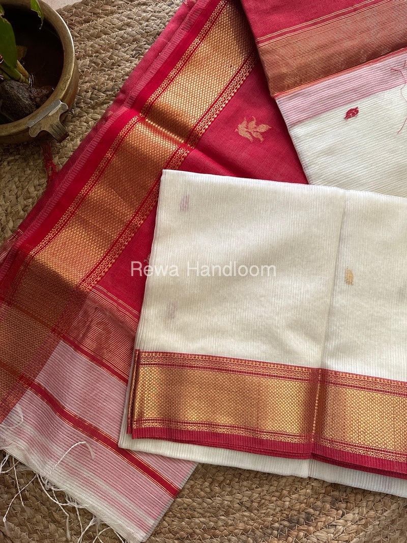 Maheshwari Butta Pallu Silk Saree