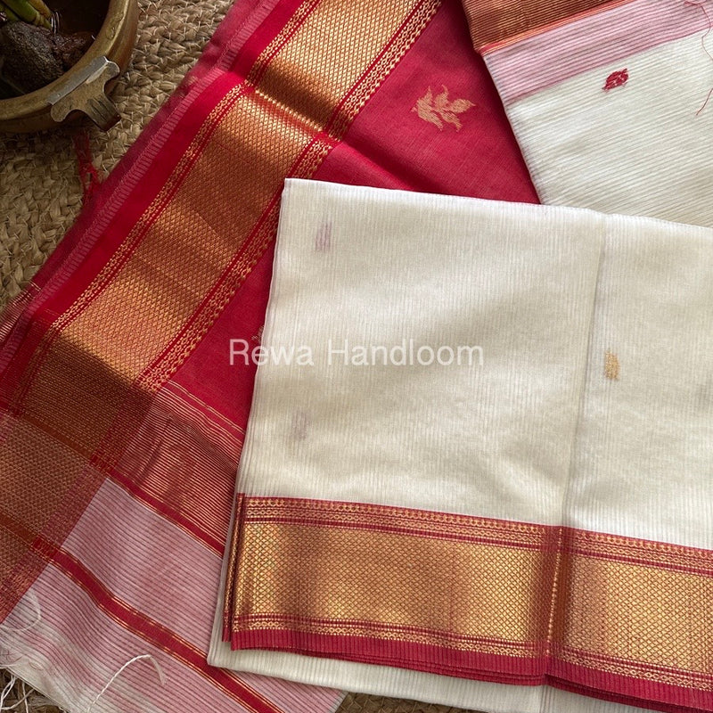 Maheshwari Butta Pallu Silk Saree