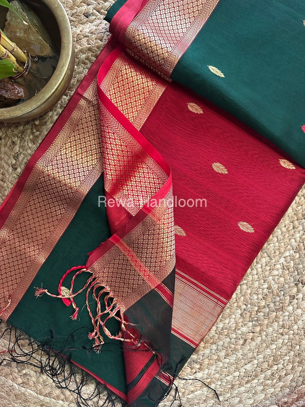  Zari Butti Maheshwari Saree