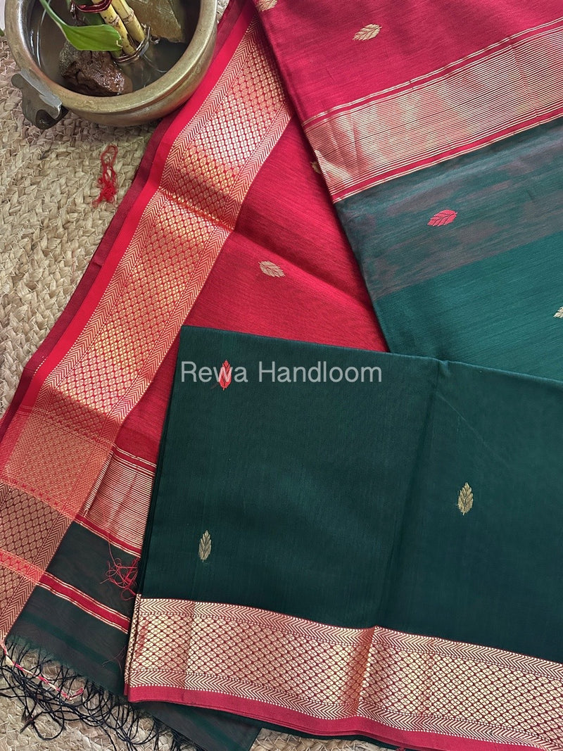  Zari Butti Maheshwari Saree