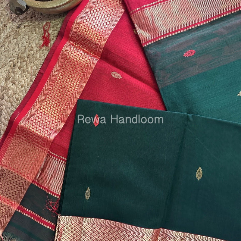  Zari Butti Maheshwari Saree