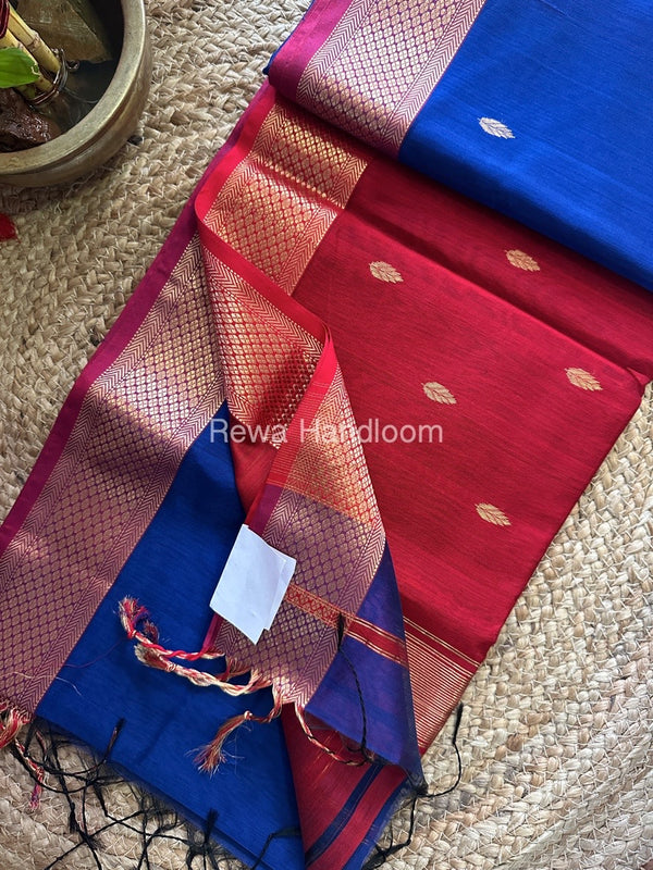  Zari Butti Maheshwari Saree