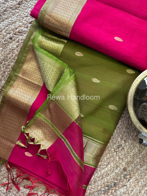  Zari Butti Maheshwari Saree