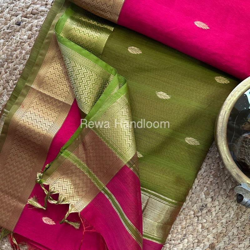  Zari Butti Maheshwari Saree