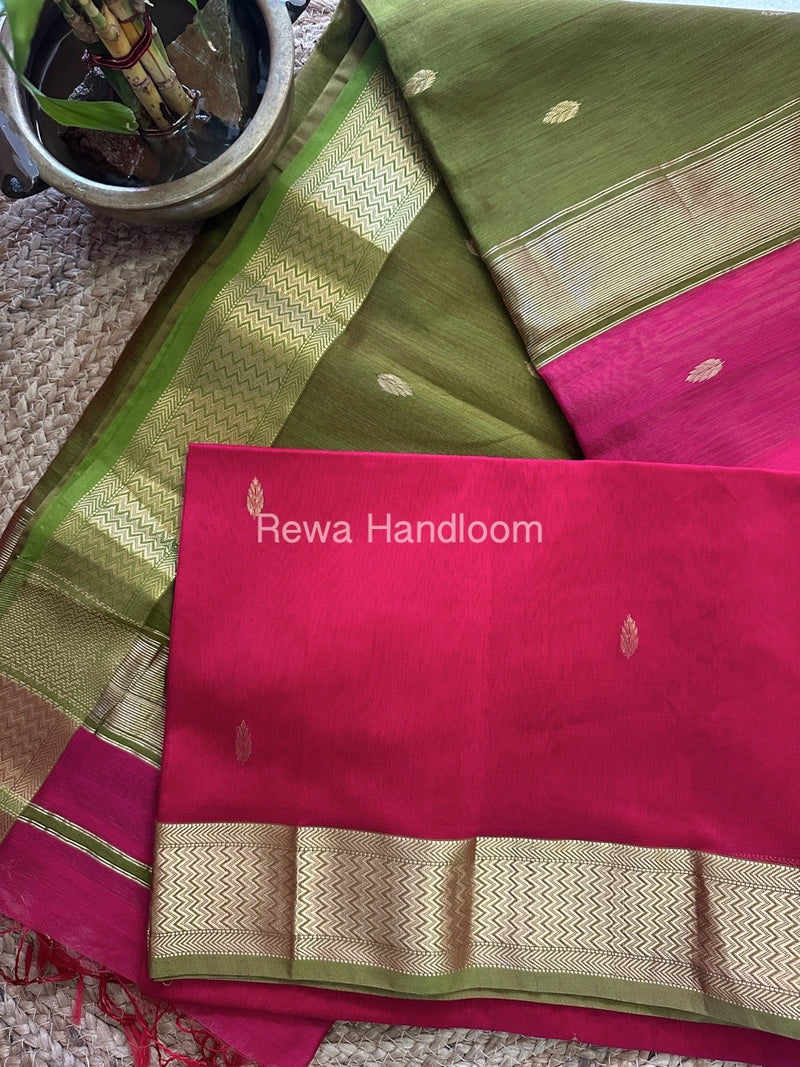  Zari Butti Maheshwari Saree