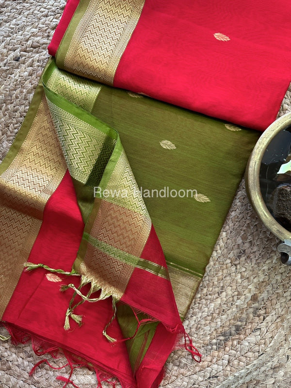  Zari Butti Maheshwari Saree