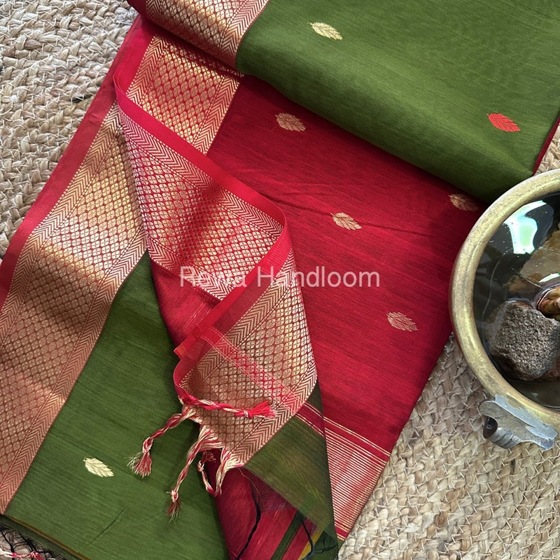  Zari Butti Maheshwari Saree