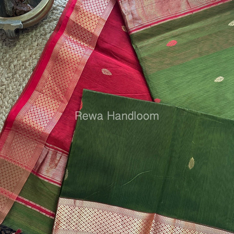  Zari Butti Maheshwari Saree