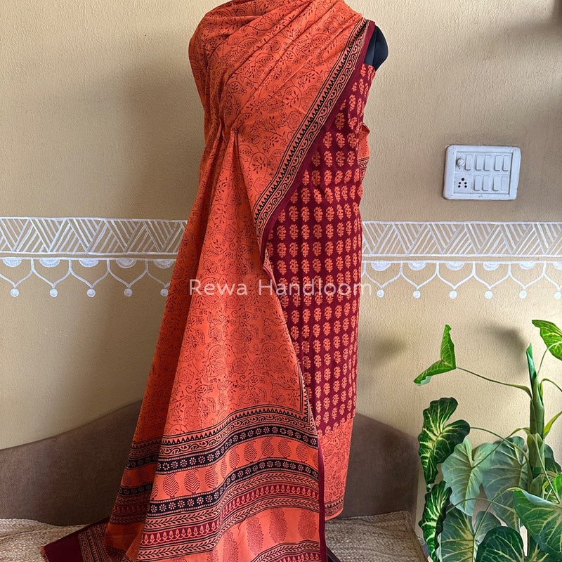  Bagh Print Cotton Suit