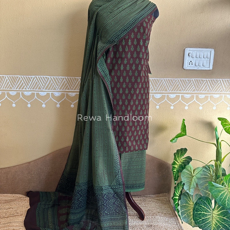 Bagh Print Cotton Suit