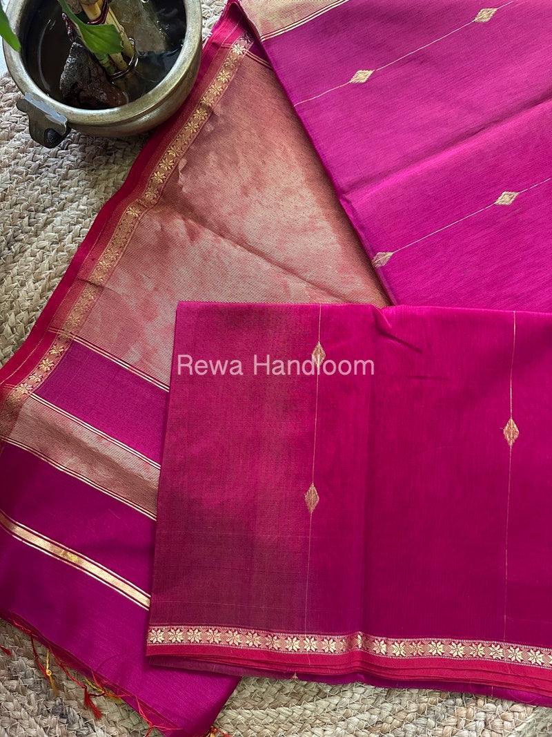  Zari Butti Maheshwari Saree