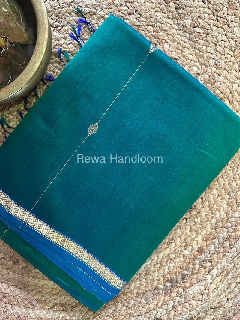 Green Zari Butti Maheshwari Saree SBS011