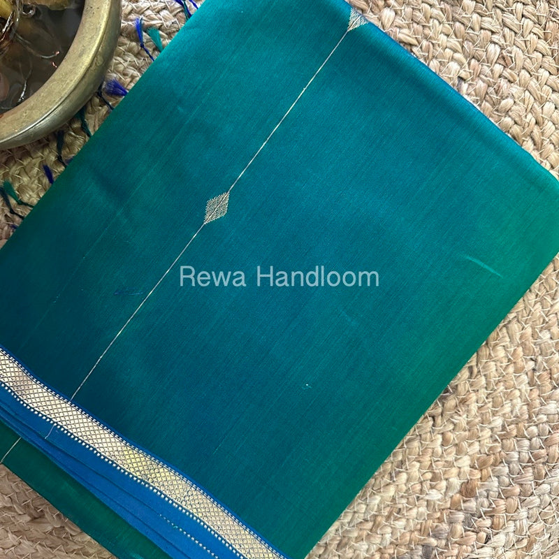 Green Zari Butti Maheshwari Saree SBS011