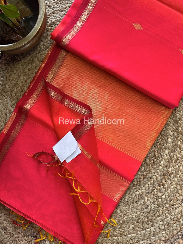  Zari Butti Maheshwari Saree