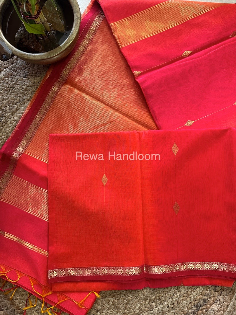 Zari Butti Maheshwari Saree